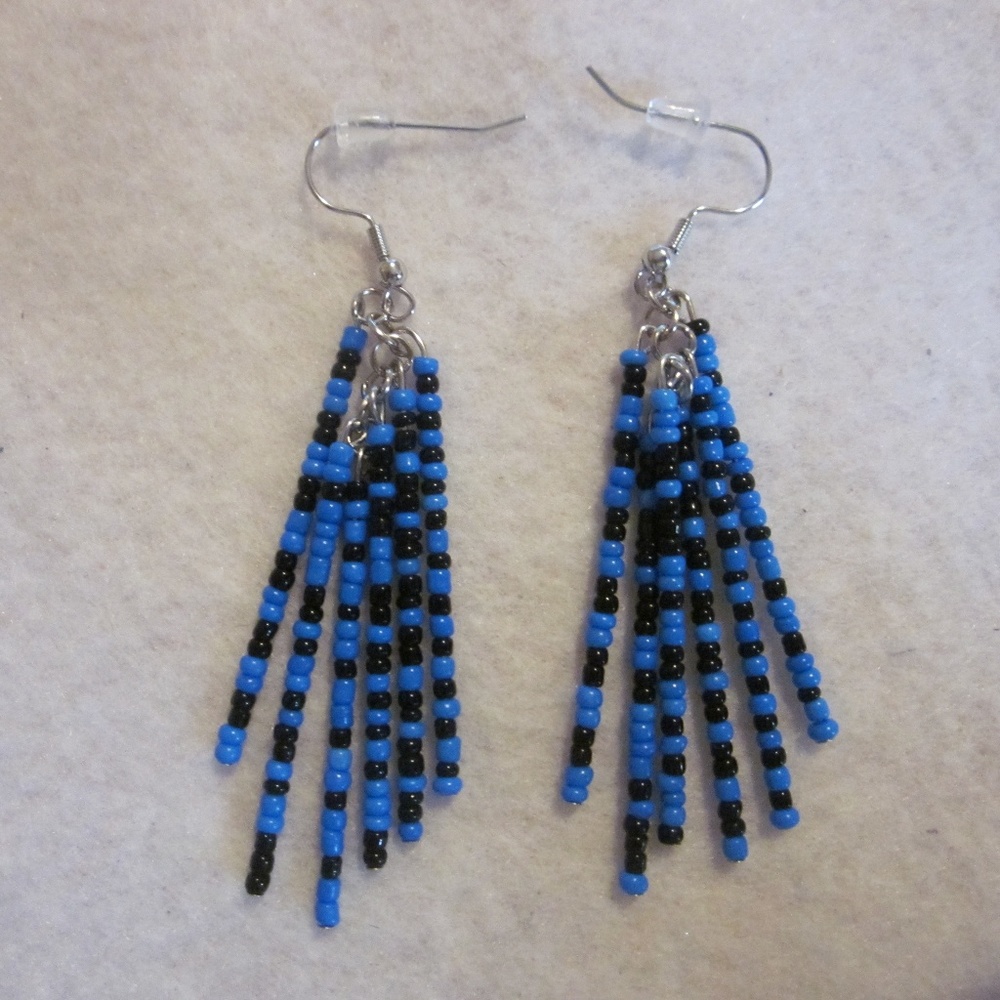 NWOT. Blue & Black Earring